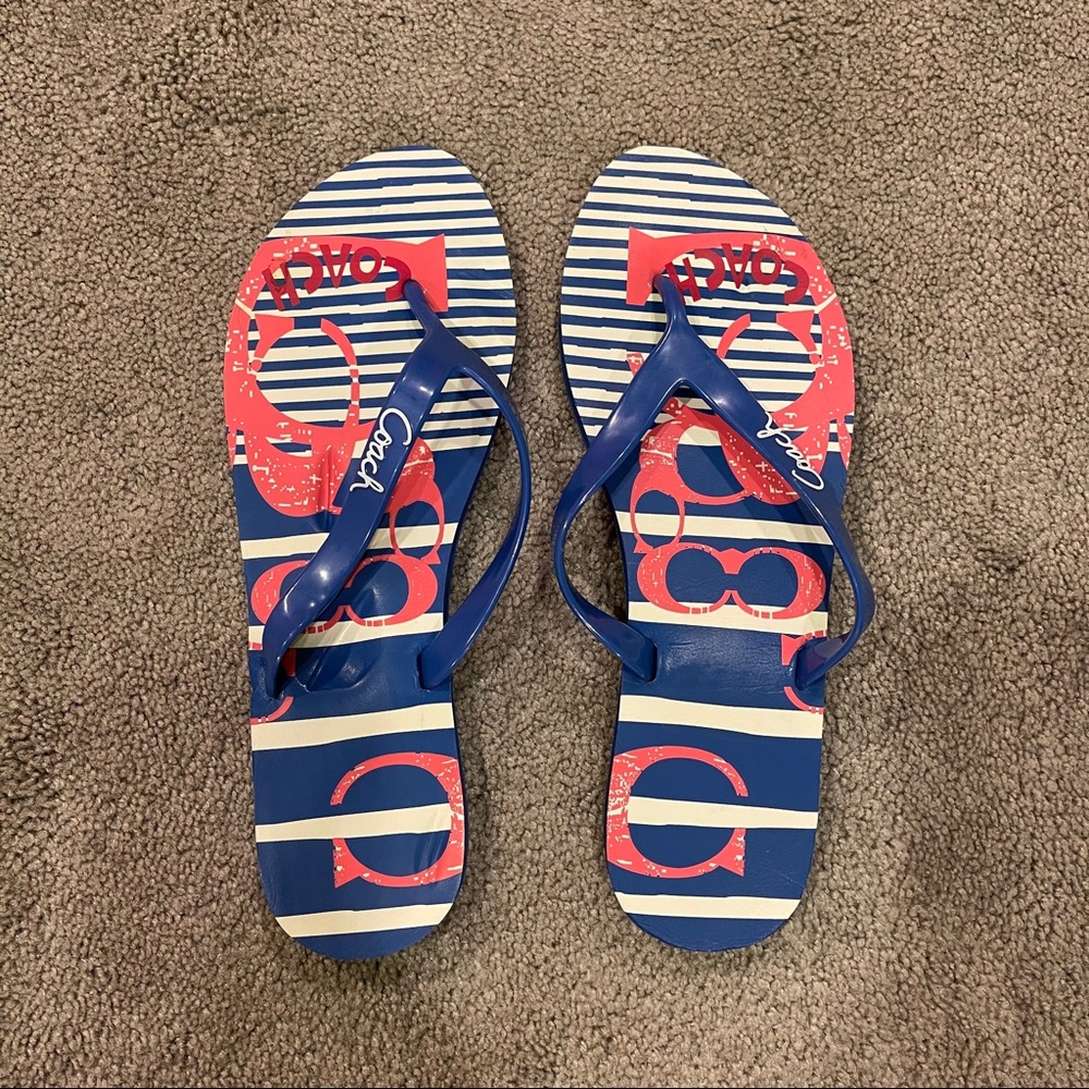 NWOT Coach Flip Flops Size 8